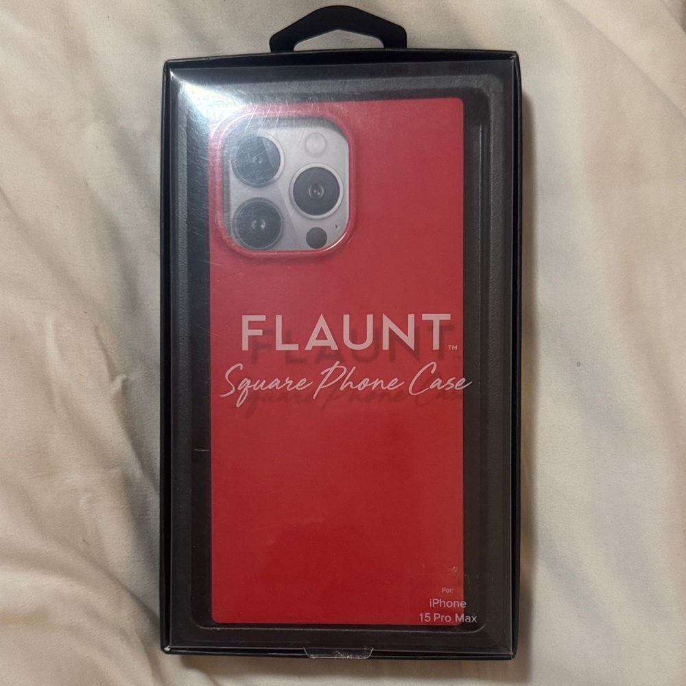 Flaunt Red Square Case for iPhone 15 Pro Max